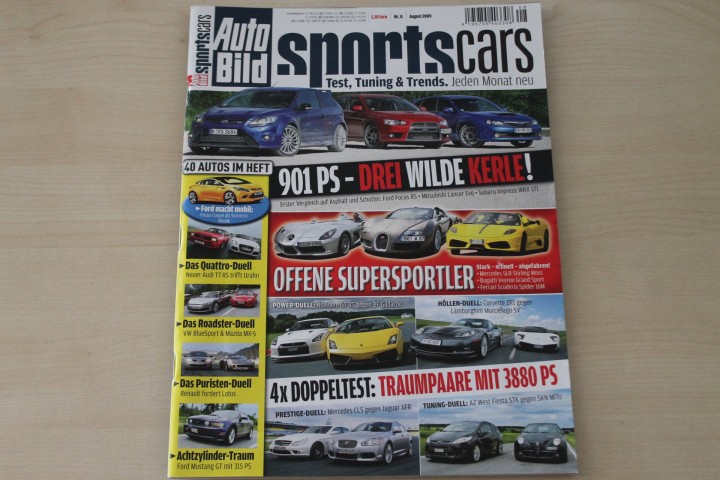Deckblatt Auto Bild Sportscars (08/2009)